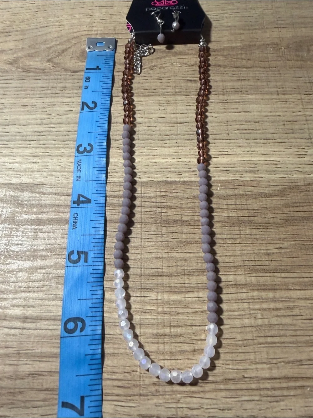 Paparazzi Rose and Mauve Beaded Layer Necklace